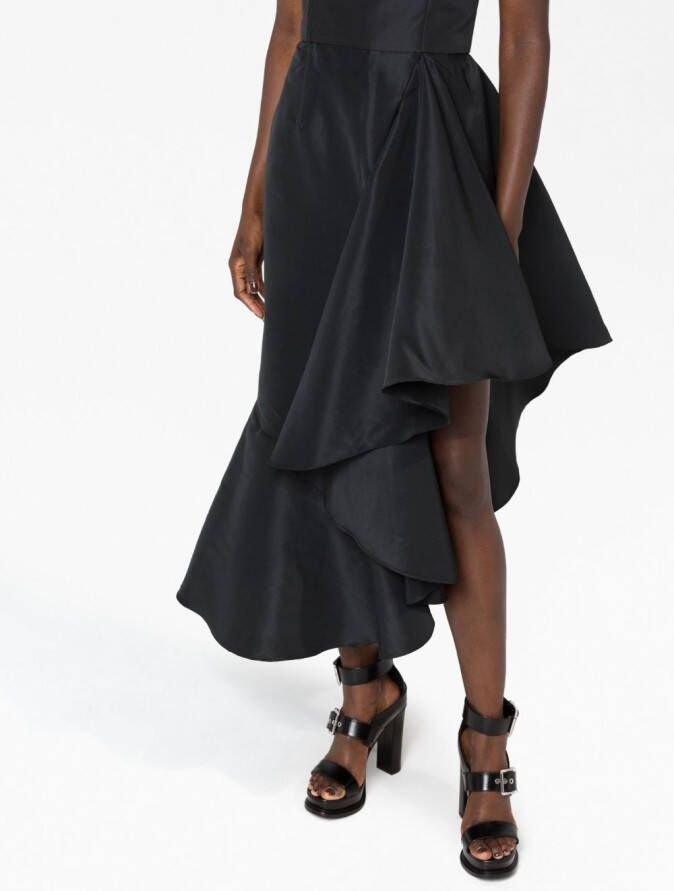 Alexander McQueen Asymmetrische jurk Zwart