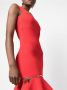 Alexander McQueen Asymmetrische jurk Rood - Thumbnail 5