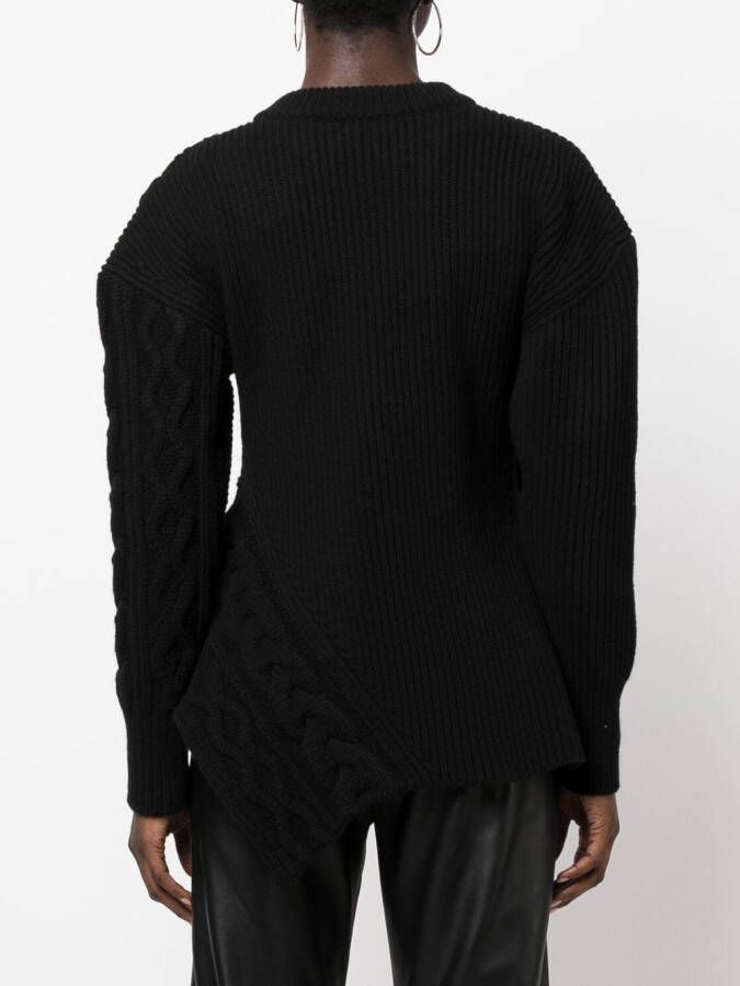 Alexander McQueen Asymmetrische trui Zwart