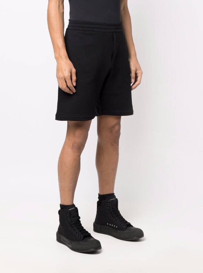 Alexander McQueen Bermuda shorts met logoprint Zwart