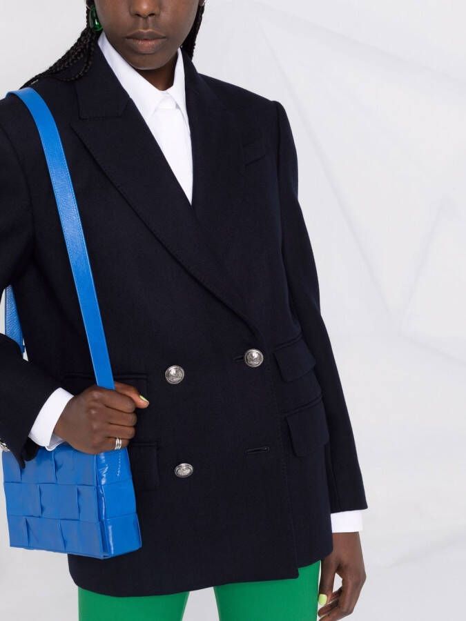 Alexander McQueen Blazer met dubbele rij knopen Blauw
