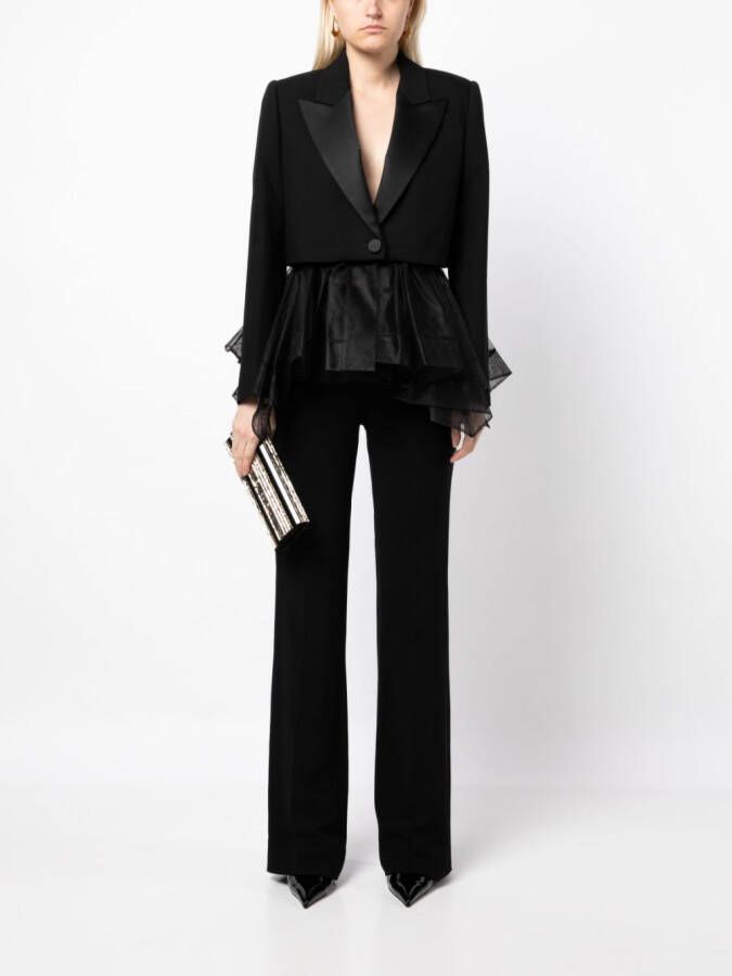 Alexander McQueen Blazer met enkele rij knopen Zwart