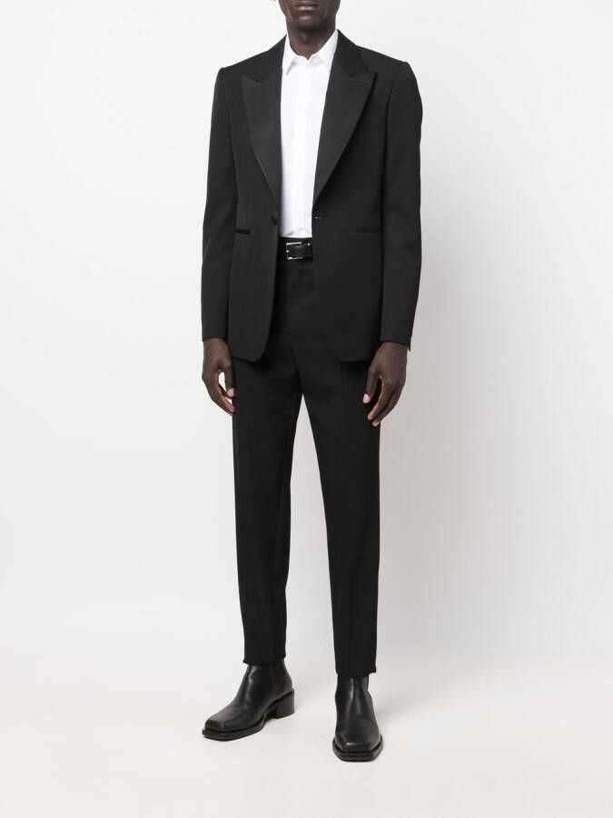 Alexander McQueen Blazer met enkele rij knopen Zwart