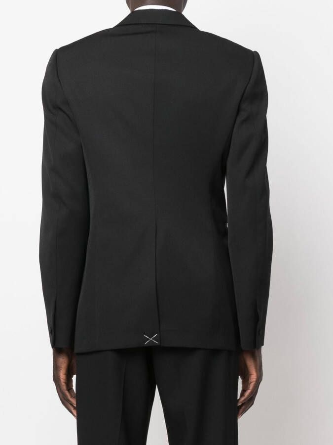 Alexander McQueen Blazer met enkele rij knopen Zwart