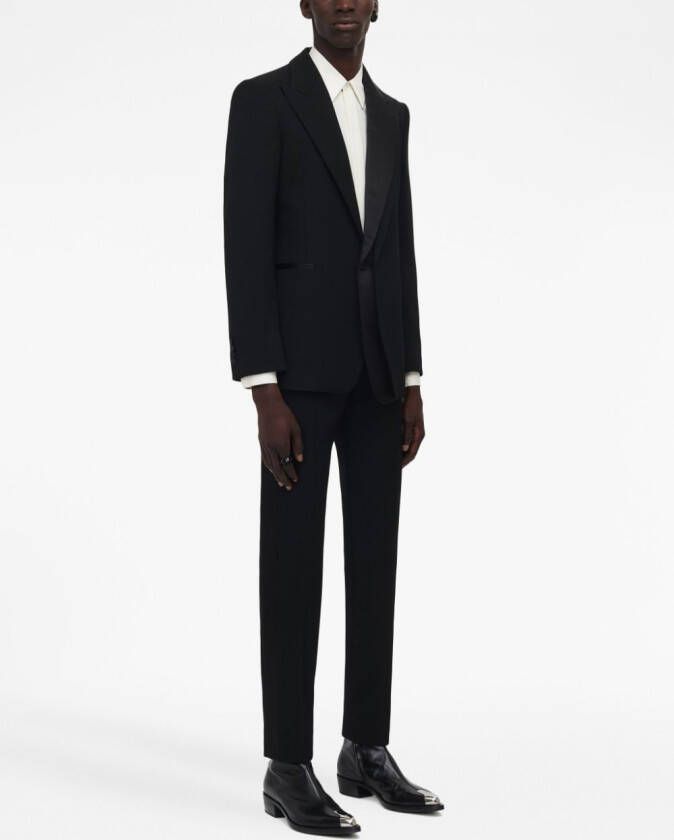 Alexander McQueen Blazer met print Zwart