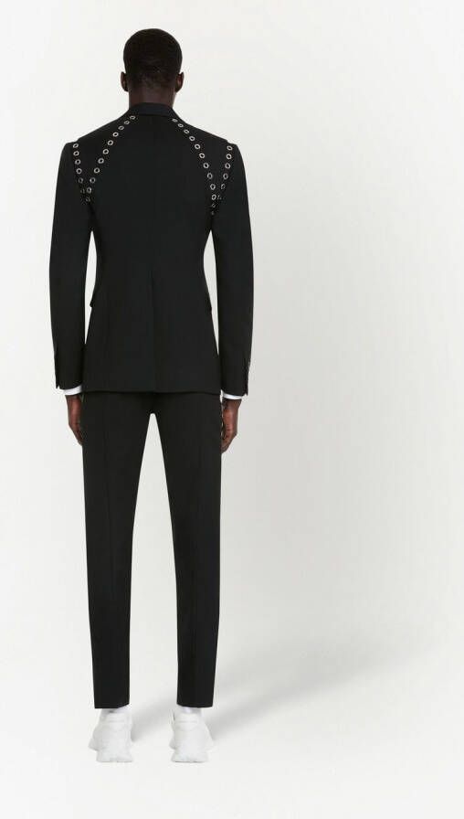 Alexander McQueen Blazer met ringlets Zwart