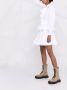 Alexander McQueen Blousejurk met ruches Wit - Thumbnail 4
