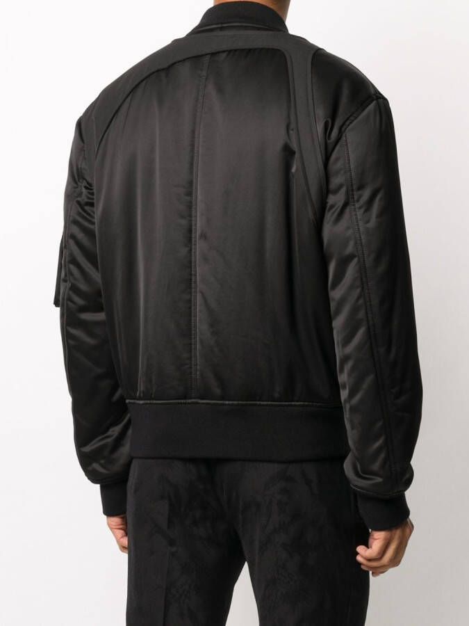 Alexander McQueen Boxy bomberjack Zwart