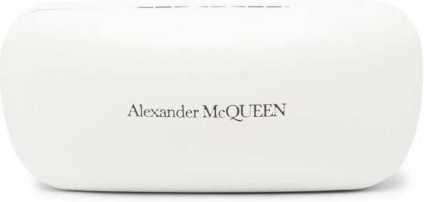 Alexander McQueen Bril met rechthoekig montuur Beige