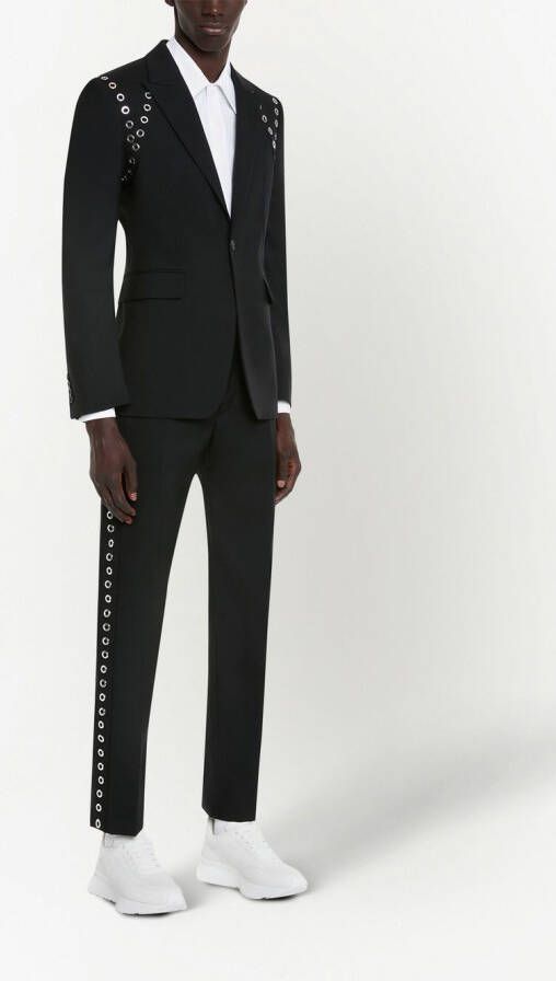 Alexander McQueen Broek met ringlets Zwart