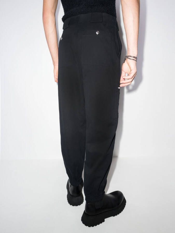 Alexander McQueen Broek met ritsdetail Zwart