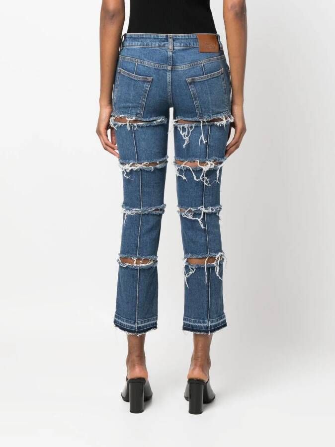 Alexander McQueen Cropped jeans Blauw