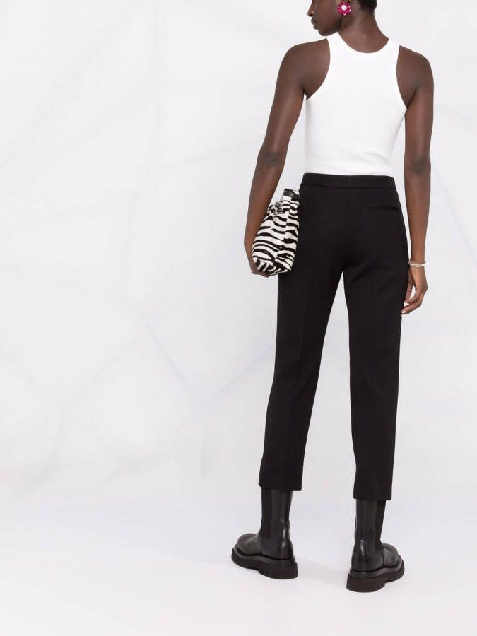 Alexander McQueen Cropped pantalon Zwart