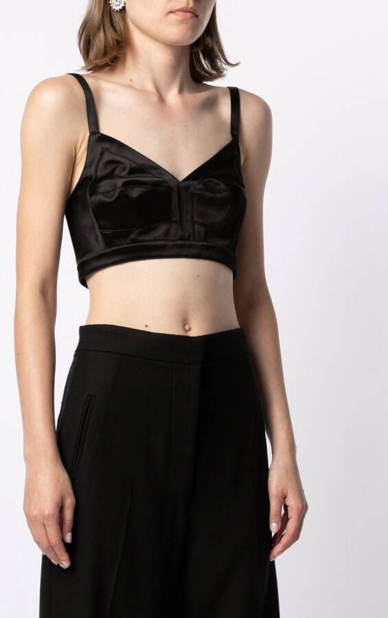 Alexander McQueen Cropped top Zwart