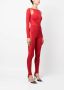 Alexander McQueen Jumpsuit met lange mouwen Rood - Thumbnail 3