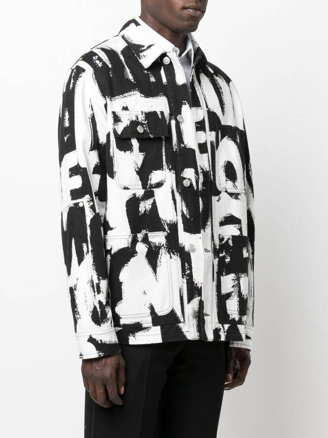 Alexander McQueen Denim jack Zwart