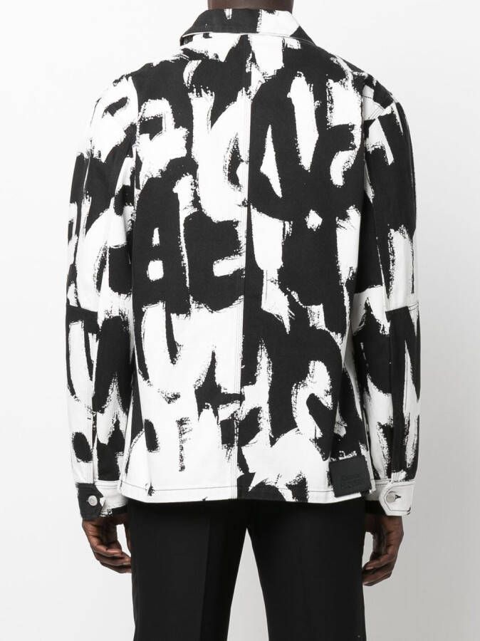 Alexander McQueen Denim jack Zwart