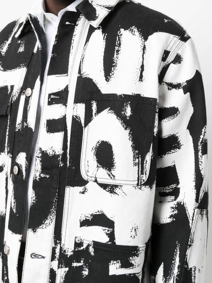 Alexander McQueen Denim jack Zwart