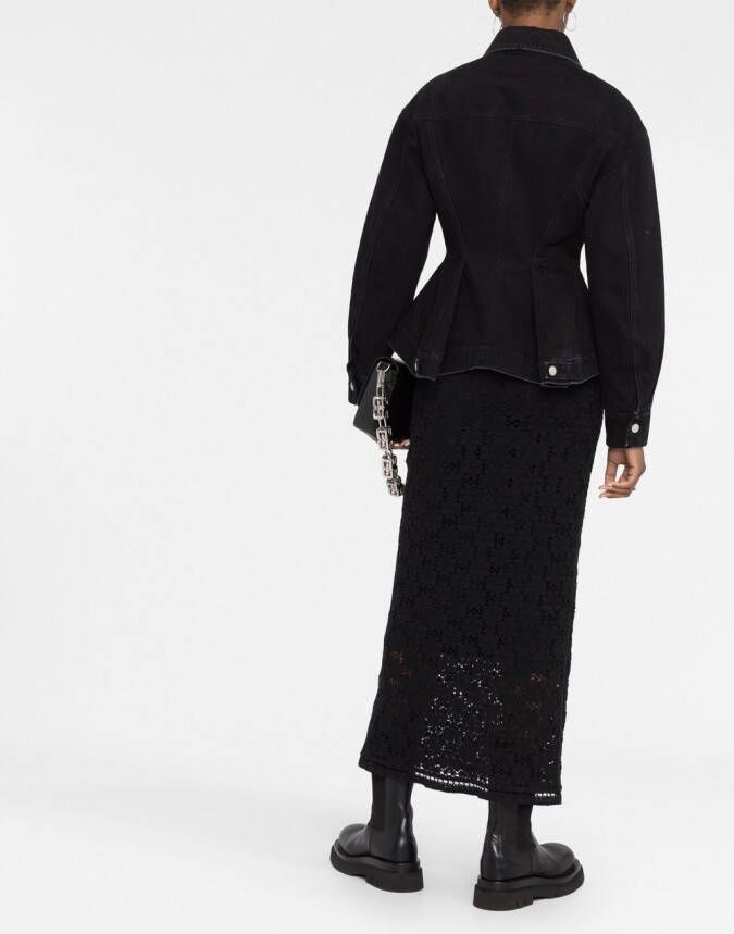 Alexander McQueen Denim peplum jack Zwart