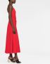 Alexander McQueen Gedrapeerde midi-jurk Rood - Thumbnail 4