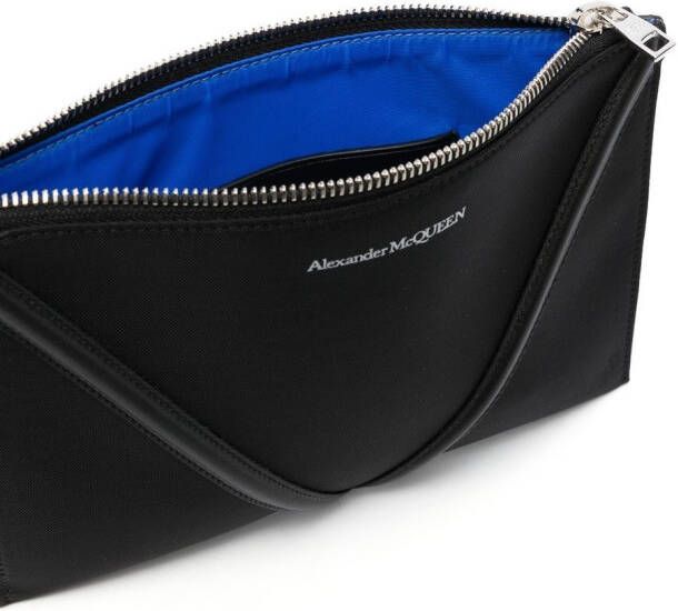 Alexander McQueen Envelop clutch met logoprint Zwart