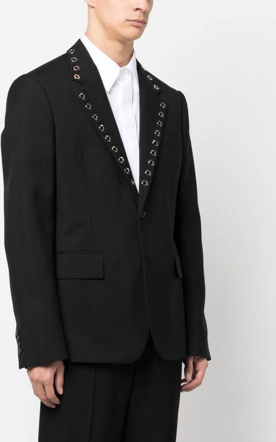 Alexander McQueen Blazer met ringlets Zwart