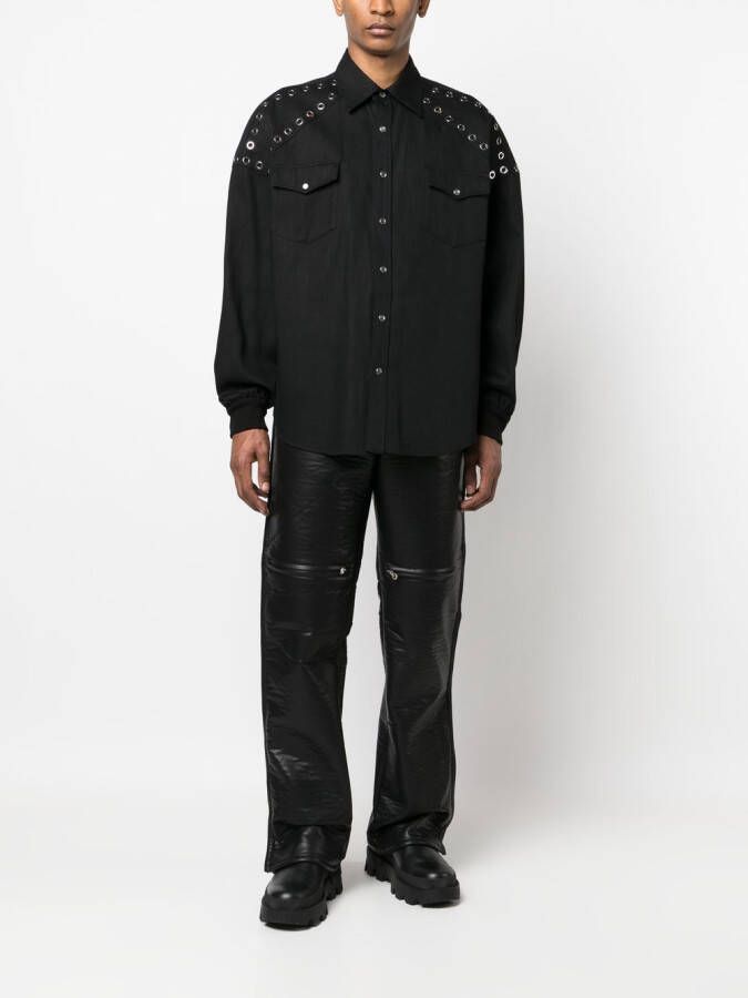 Alexander McQueen Denim overhemd Zwart