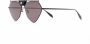 Alexander McQueen Eyewear Abstract zonnebril met piloten montuur Zwart - Thumbnail 2