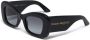 Alexander McQueen Eyewear Bold zonnebril met cat-eye montuur Zwart - Thumbnail 2