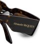Alexander McQueen Eyewear Bold zonnebril met rechthoekig montuur van schildpadschild design Bruin - Thumbnail 2