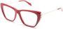 Alexander McQueen Eyewear Bril met cat-eye montuur Rood - Thumbnail 2