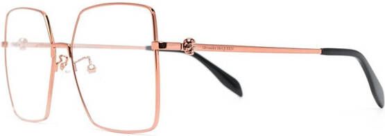 Alexander McQueen Eyewear Bril met oversized montuur Goud