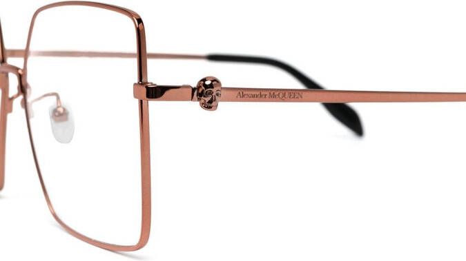 Alexander McQueen Eyewear Bril met oversized montuur Goud