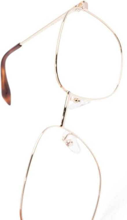 Alexander McQueen Eyewear Bril met vierkant montuur Goud