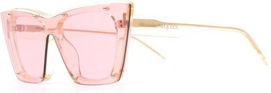 Alexander McQueen Eyewear Zonnebril met cat-eye montuur Roze