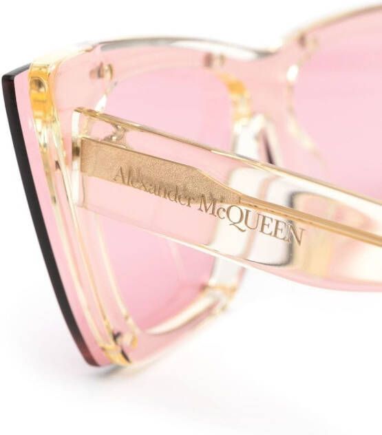 Alexander McQueen Eyewear Zonnebril met cat-eye montuur Roze