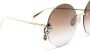 Alexander McQueen Eyewear Zonnebril met rond montuur Goud - Thumbnail 3