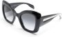 Alexander McQueen Eyewear Zonnebril met D-montuur Zwart - Thumbnail 2
