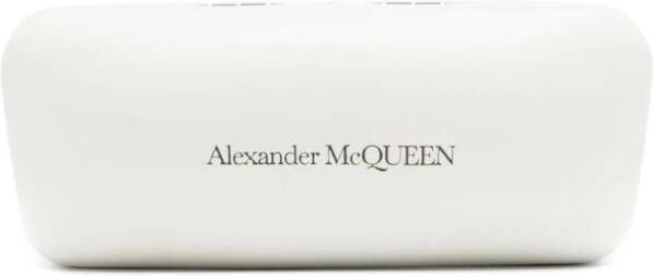 Alexander McQueen Eyewear Zonnebril met rechthoekig montuur Zwart