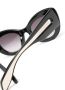 Alexander McQueen Eyewear Zonnebril met oversized rond montuur Zwart - Thumbnail 3