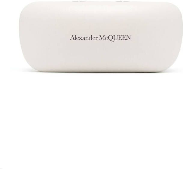 Alexander McQueen Eyewear Zonnebril met oversized rond montuur Zwart