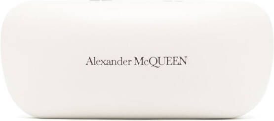 Alexander McQueen Eyewear Zonnebril met rond montuur Goud