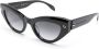 Alexander McQueen Eyewear Zonnebril met cat-eye montuur Zwart - Thumbnail 2