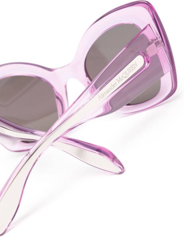 Alexander McQueen Eyewear Zonnebril met cat-eye montuur Paars
