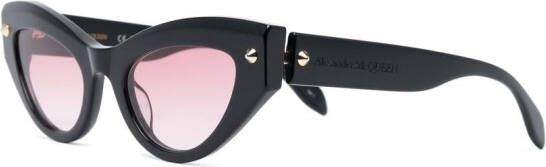 Alexander McQueen Eyewear Zonnebril met cat-eye montuur Zwart