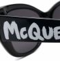 Alexander McQueen Eyewear Zonnebril met logoprint Zwart - Thumbnail 3
