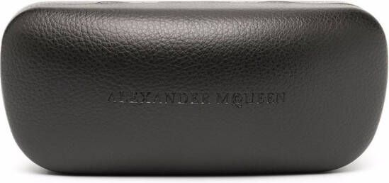 Alexander McQueen Eyewear Zonnebril met oversized rond montuur Zwart