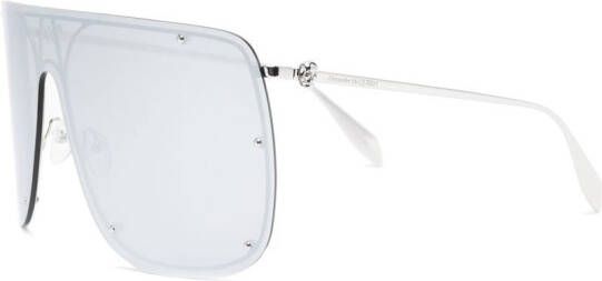 Alexander McQueen Eyewear Zonnebril met piloten montuur Zilver