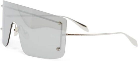 Alexander McQueen Eyewear Zonnebril met randloos montuur Zilver