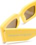 Alexander McQueen Eyewear Zonnebril met rechthoekig montuur Geel - Thumbnail 3